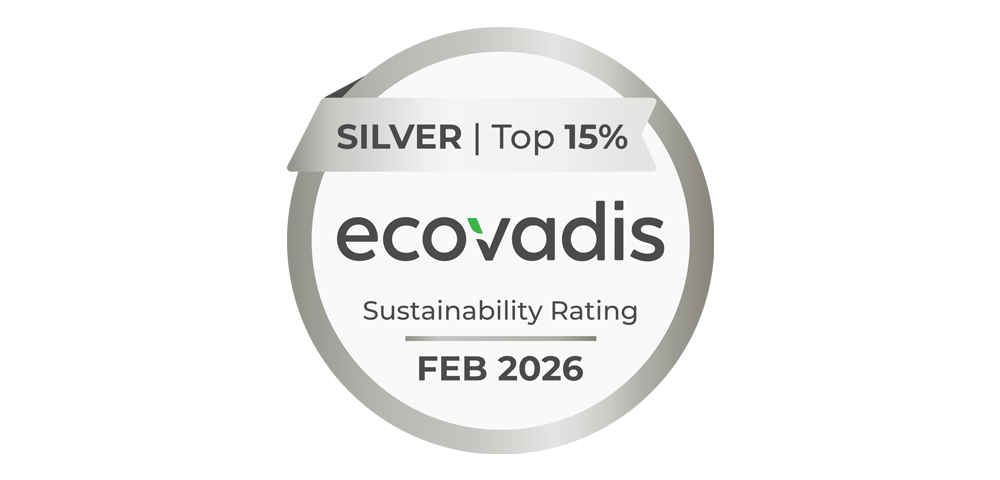 Certificazione EcoVadis Silver con valutazione di sostenibilità nella top 15%